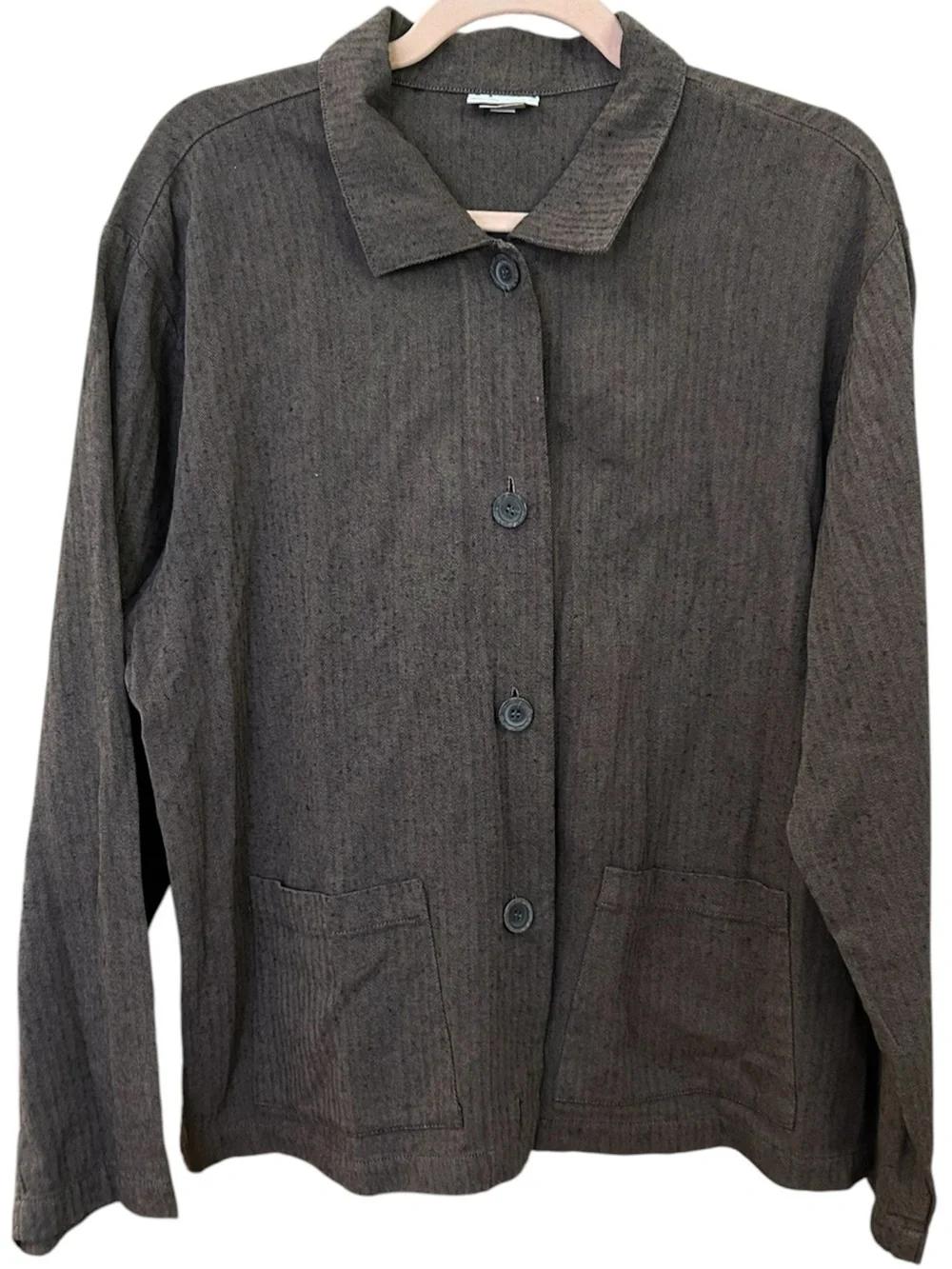 Brown and Black Habitat Herringbone Top, Large